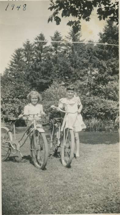 Meyer, Norma, Iowa History, bicycle, Iowa, Leisure, Children, Frederika, IA, bike, history of Iowa