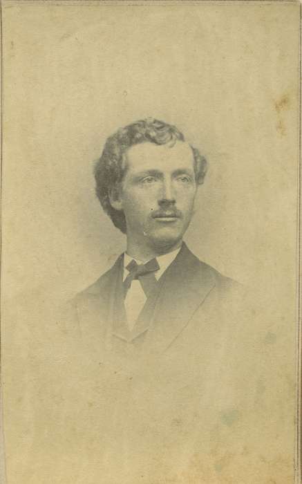 man, Iowa, Olsson, Ann and Jons, Portraits - Individual, IA, mustache, history of Iowa, Iowa History