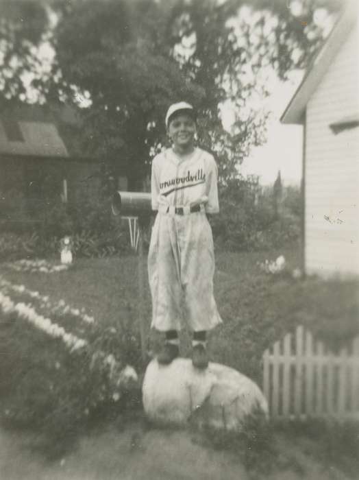 baseball, Sports, rock, Iowa History, Portraits - Individual, Norwoodville, IA, uniform, Campopiano Von Klimo, Melinda, history of Iowa, Iowa