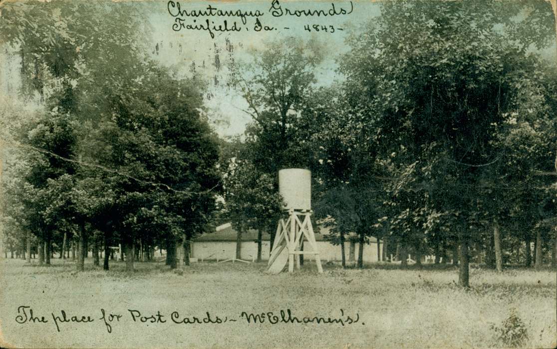 Fairfield, IA, Lemberger, LeAnn, Iowa, water tower, Farms, Iowa History, history of Iowa, tree