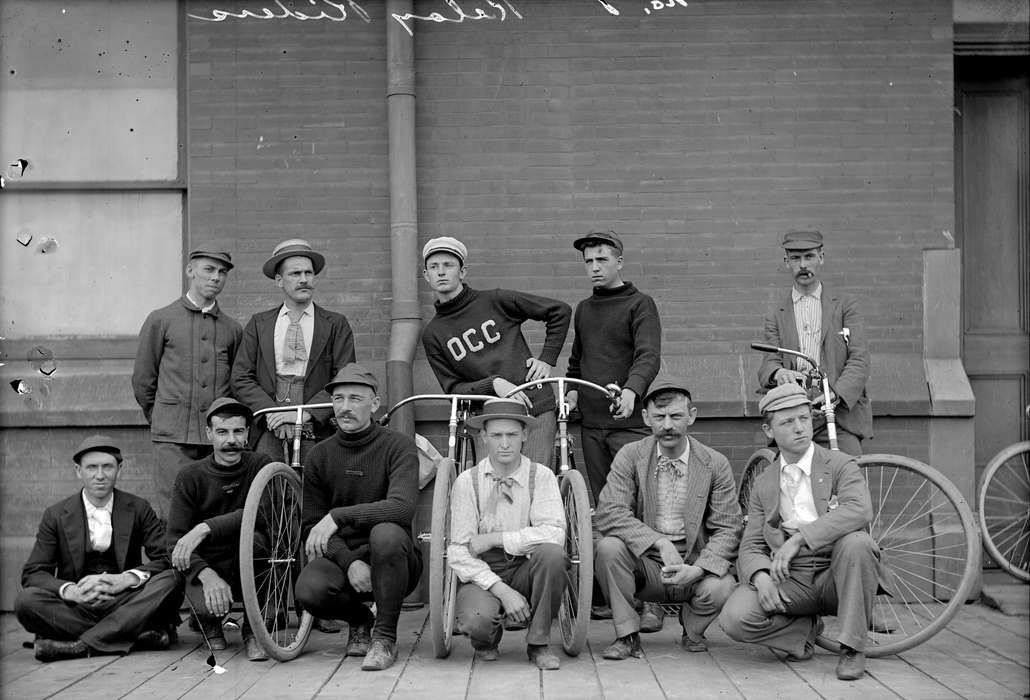 Iowa History, Portraits - Group, bicycle, Iowa, Sports, Lemberger, LeAnn, bike, Ottumwa, IA, history of Iowa