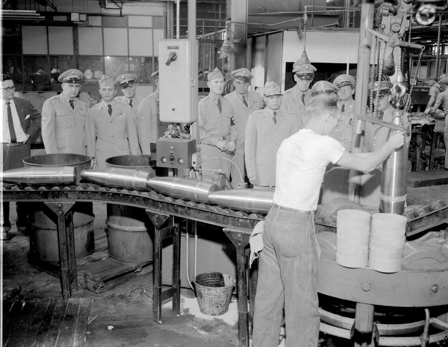 Military and Veterans, Businesses and Factories, bomb, factory, world war ii, history of Iowa, Iowa, Iowa History, Ottumwa, IA, Labor and Occupations, Lemberger, LeAnn