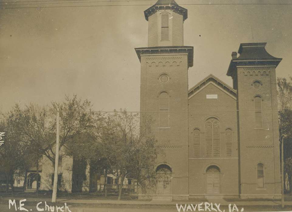 Iowa History, Landscapes, church, brick building, history of Iowa, Meyer, Mary, house, Religious Structures, Iowa