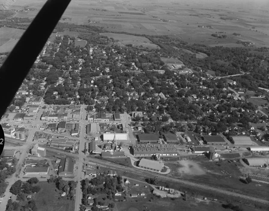history, Photos, Aerial Shots, church, Iowa, IA, Cities and Towns, neighborhood, aerial shot, United States, ia, Main Streets & Town Squares, business, Coon Rapids Enterprise, main street, historic, Coon Rapids, Farms, aerial