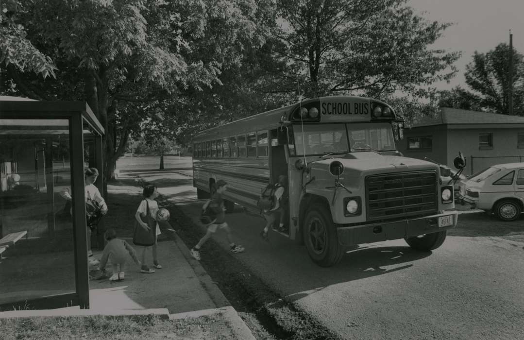 Children, bus, Iowa History, Schools and Education, UNI Special Collections & University Archives, Iowa, Cedar Falls, IA, history of Iowa, school bus, uni, Motorized Vehicles, university of northern iowa