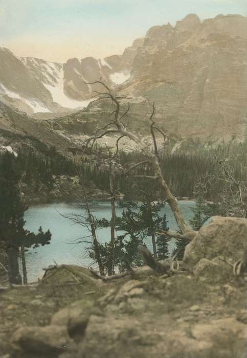 mountain, Travel, Landscapes, history of Iowa, Iowa, McMurray, Doug, colorized, Iowa History, national park, Estes Park, CO, rocky mountain national park, Lakes, Rivers, and Streams
