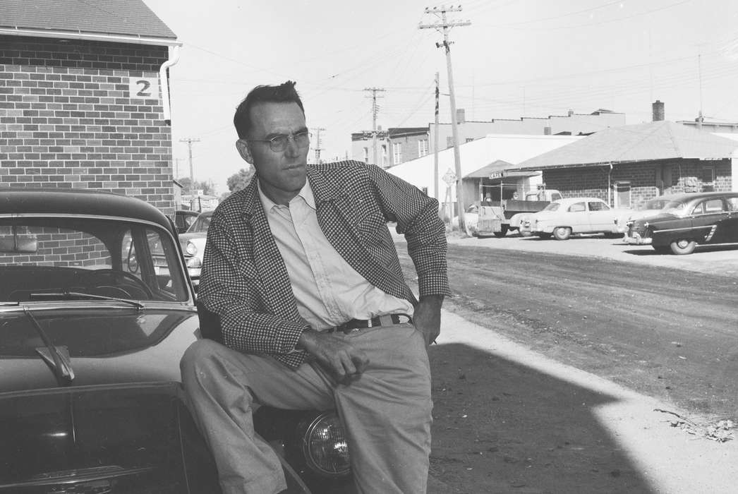 car, Portraits - Individual, Iowa, IA, United States, power line, Photos, historic, Motorized Vehicles, Coon Rapids, history, ia, Coon Rapids Enterprise