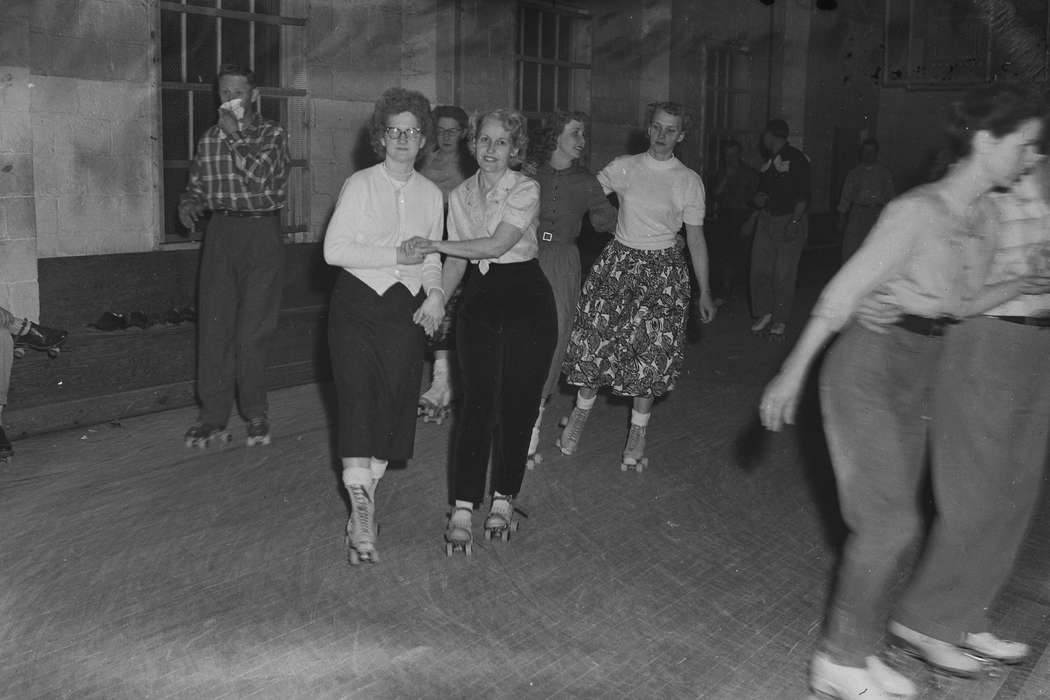 roller skating rink, big glasses, Iowa, Religion, IA, United States, Photos, historic, Coon Rapids, history, roller skates, Entertainment, ia, Coon Rapids Enterprise, blur, women