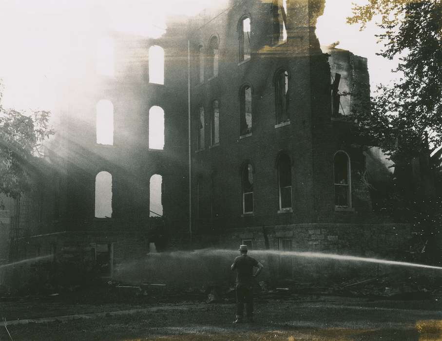 hose, fire, central hall, Schools and Education, Cedar Falls, IA, UNI Special Collections & University Archives, Iowa, history of Iowa, Iowa History, state college of iowa, uni, university of northern iowa