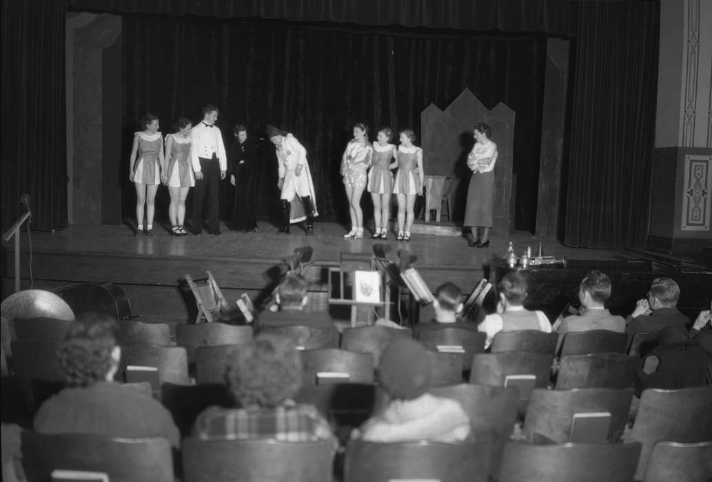 history of Iowa, Schools and Education, UNI Special Collections & University Archives, costume, audience, Cedar Falls, IA, Entertainment, theater, stage, iowa state teachers college, uni, Iowa History, Iowa, university of northern iowa, play