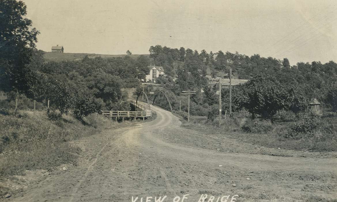Landscapes, dirt road, bridge, Homes, power line, Coon Rapids Enterprise