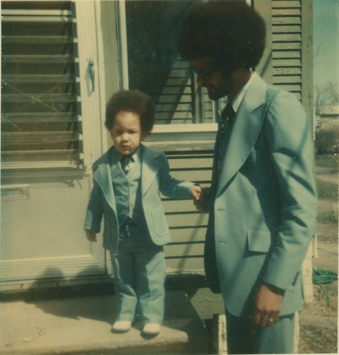 suit, african american, Children, afro, father, history of Iowa, Iowa History, Families, Iowa, Henderson, Jesse, People of Color, Waterloo, IA