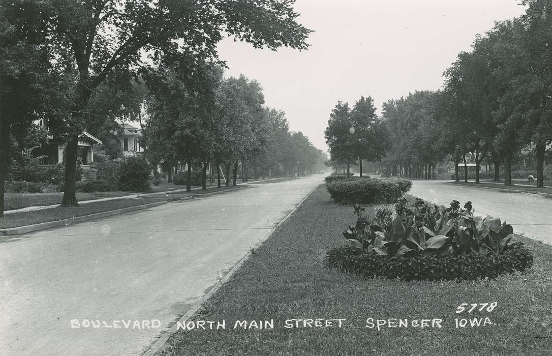 Cities and Towns, Spencer, IA, Iowa History, Palczewski, Catherine, main street, Iowa, road, history of Iowa