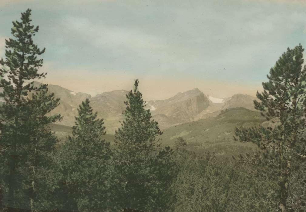 Travel, McMurray, Doug, national park, Iowa History, mountain, Landscapes, colorized, rocky mountain national park, Estes Park, CO, Iowa, history of Iowa