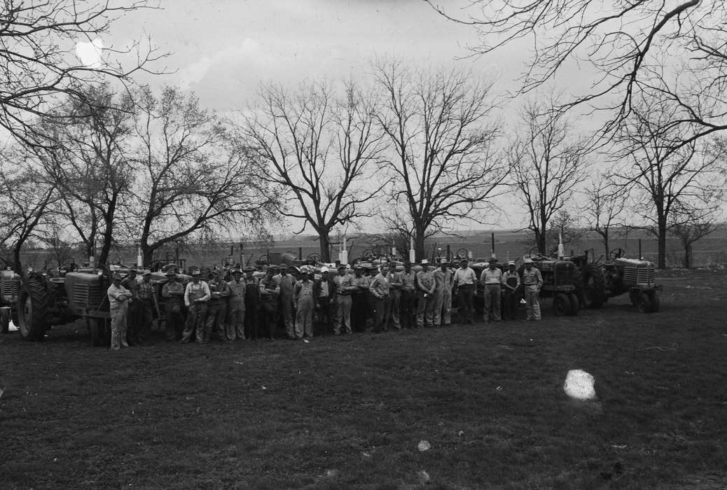Farming Equipment, Coon Rapids, Motorized Vehicles, Photos, Coon Rapids Enterprise, "help your neighbor" club, ia, Civic Engagement, Portraits - Group, history, Iowa, picking bee, farmer, Families, IA, harvest, Labor and Occupations, historic, tractor, United States