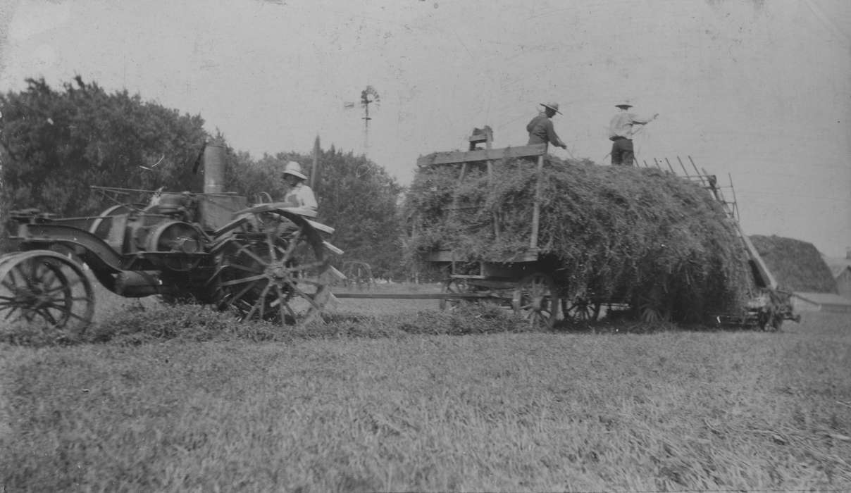 Iowa History, Farms, Farming Equipment, King, Tom and Kay, Iowa, IA, harvest, history of Iowa