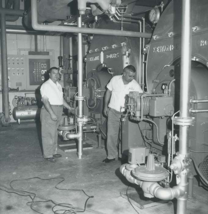 boiler, boiler room, Iowa History, Iowa, generators, Waverly Public Library, history of Iowa, Hospitals