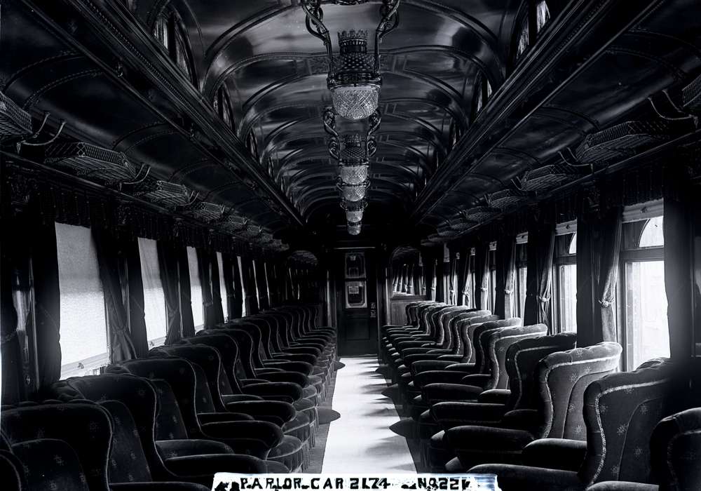 passenger train, Iowa History, chair, New Haven, CT, Iowa, Archives & Special Collections, University of Connecticut Library, history of Iowa