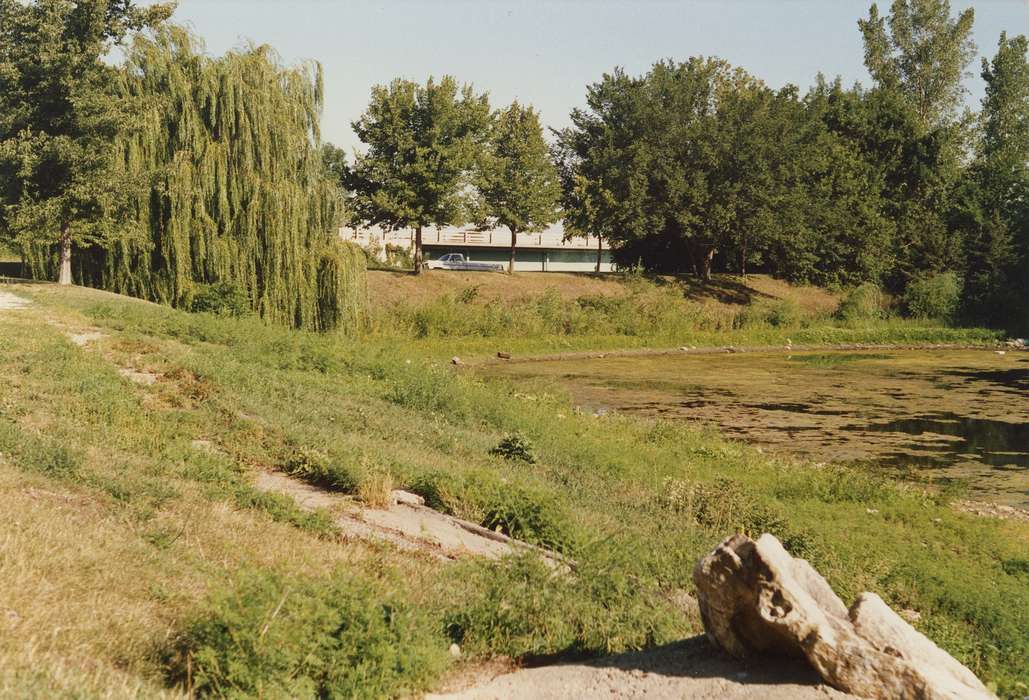 park, pond, Waverly Public Library, Landscapes, Iowa, Iowa History, Waverly, IA, history of Iowa