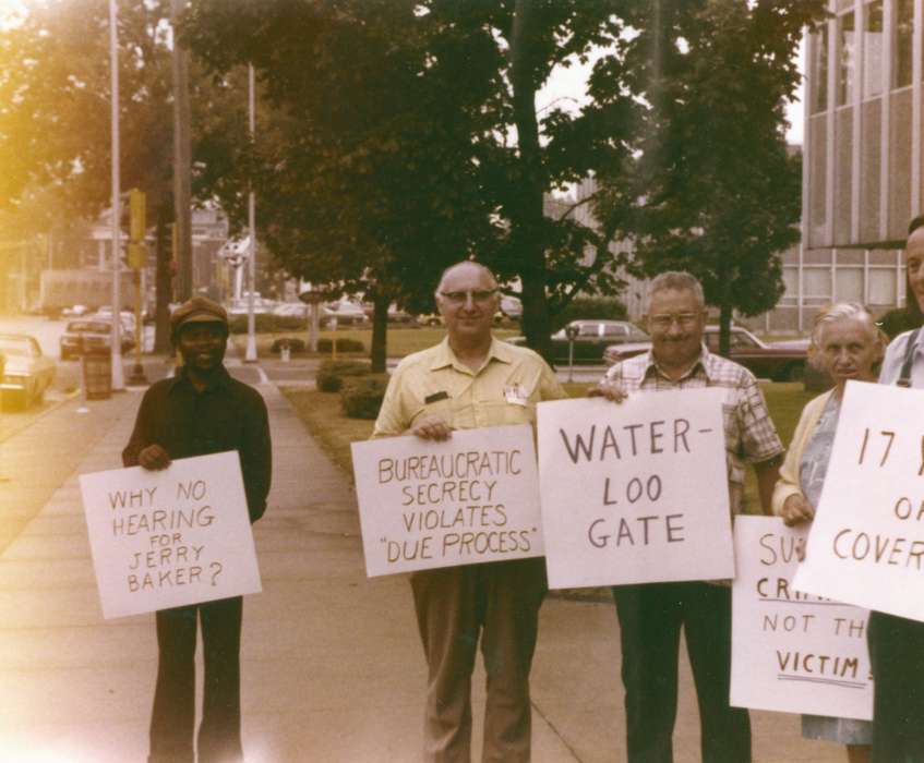 protest, Darland, Robin, social justice, People of Color, Civic Engagement, african american, Iowa History, Portraits - Group, Iowa, Waterloo, IA, history of Iowa