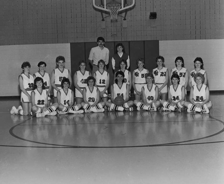 Portraits - Group, Schools and Education, history, basketball players, basketball court, Photos, Children, Iowa, IA, basketball team, Sports, United States, basketball, basketball uniform, basketball hoop, ia, Coon Rapids Enterprise, historic, Coon Rapids