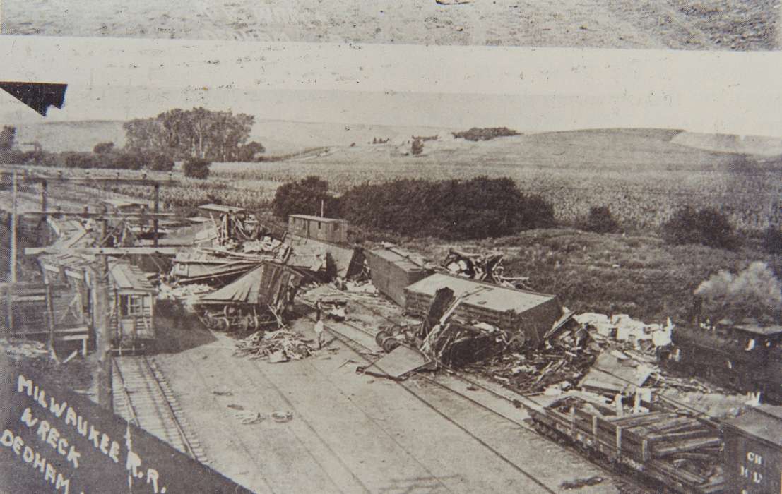 Train Stations, train crash, history, Wrecks, historic, railroad, Iowa, hill, Coon Rapids Enterprise, Photos, ia, power line