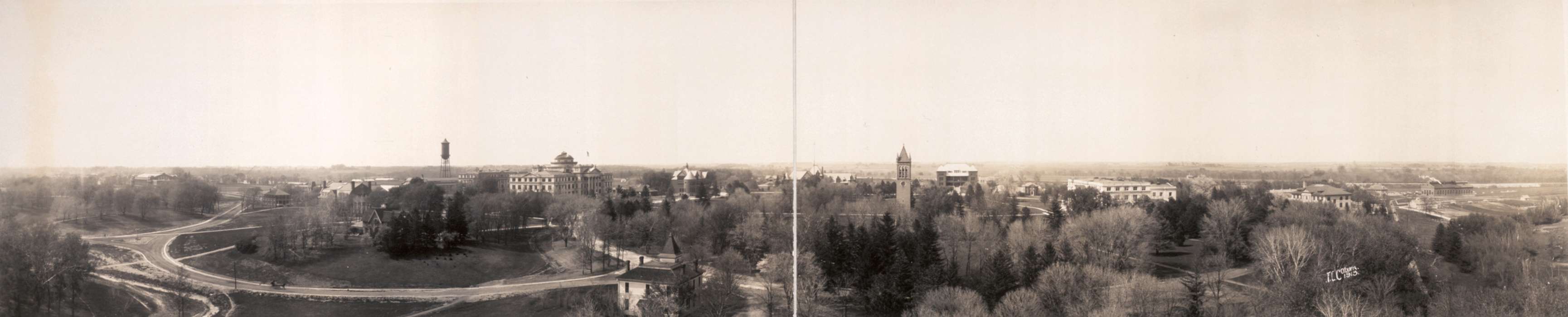 panorama, Library of Congress, Aerial Shots, Iowa History, history of Iowa, Main Streets & Town Squares, iowa state university, Schools and Education, Cities and Towns, Iowa