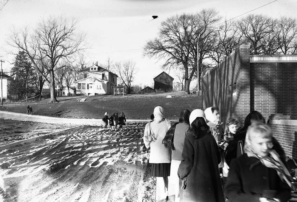 coat, snow, scarf, ia, Children, United States, IA, house, Winter, Coon Rapids, Iowa, Photos, historic, history, girl, Coon Rapids Enterprise