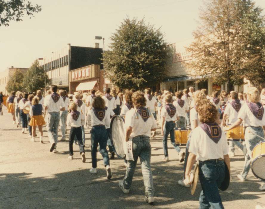 parade, Iowa, Schools and Education, Main Streets & Town Squares, Iowa History, history of Iowa, Fairs and Festivals, marching band, Cities and Towns, Gehlsen, Katie, Denison, IA