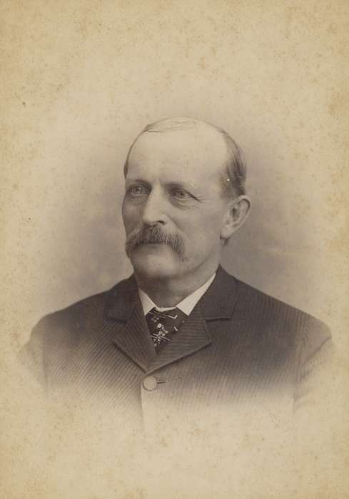 Waverly Public Library, man, history of Iowa, Portraits - Individual, Iowa, Iowa History, mustache, correct date needed, suit