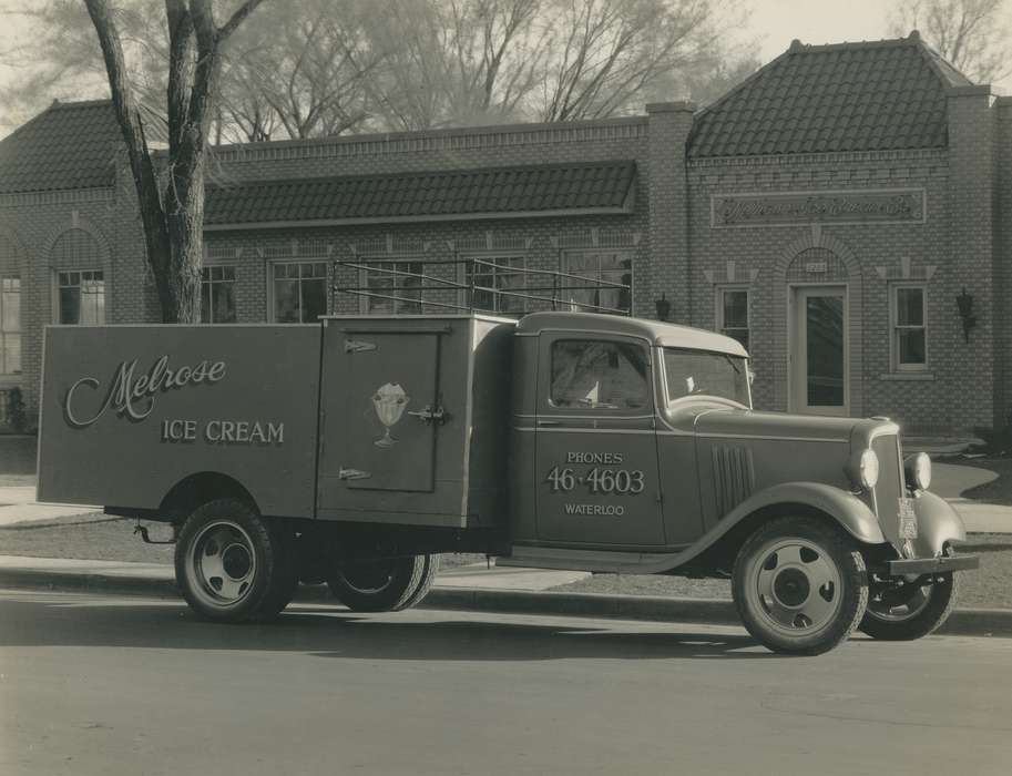 O'Brink, Lisa, Iowa, tire, Cities and Towns, tires, Iowa History, Motorized Vehicles, delivery, ice cream, history of Iowa, chevrolet, chevy, truck