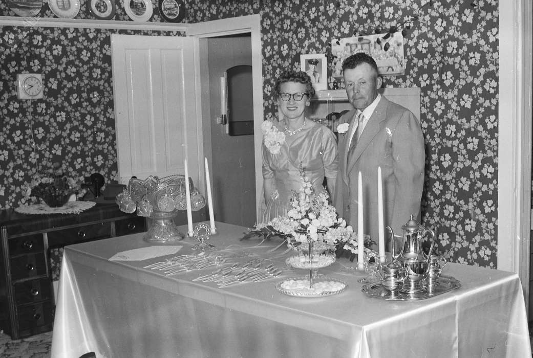 candles, Portraits - Group, flowers, Iowa, IA, United States, Photos, historic, Coon Rapids, Fairs and Festivals, history, display plates, ia, Coon Rapids Enterprise, tea cup