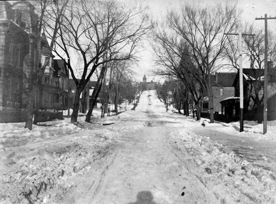 Winter, snow, Main Streets & Town Squares, Lemberger, LeAnn, history of Iowa, Iowa History, Cities and Towns, road, Ottumwa, IA, Iowa