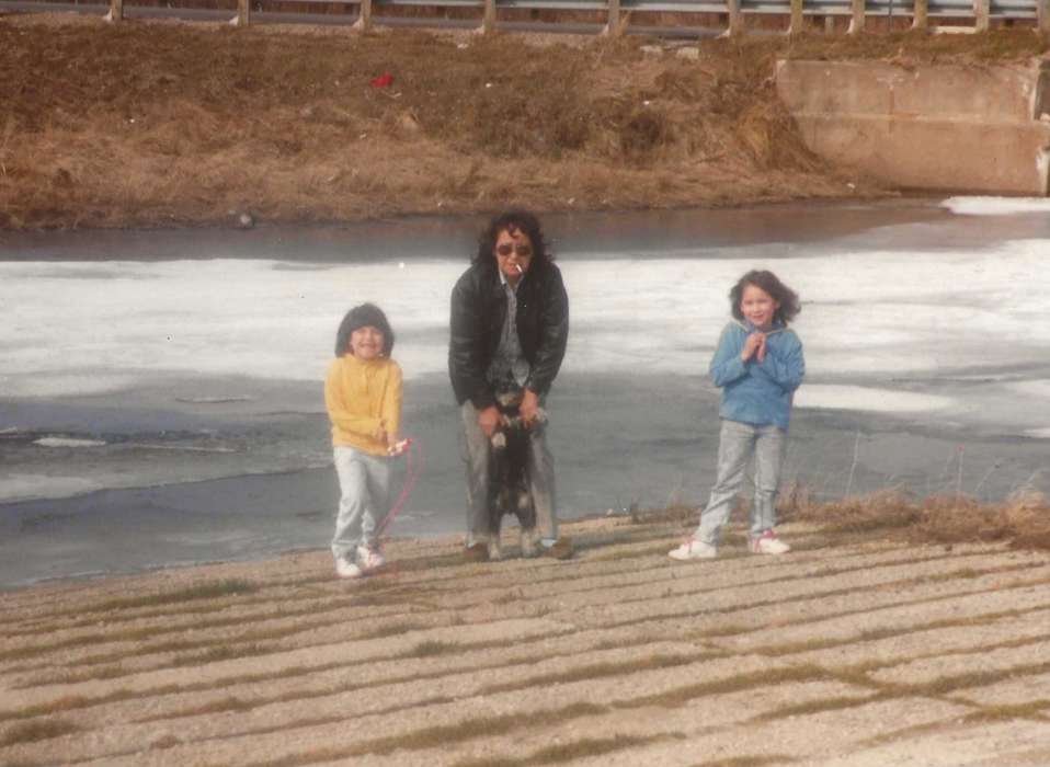 grandmother, Children, up north, smoking, Iowa History, dog, history of Iowa, ogichidaakwe, Pieratos, Nikki, Animals, Iowa, ojibwe