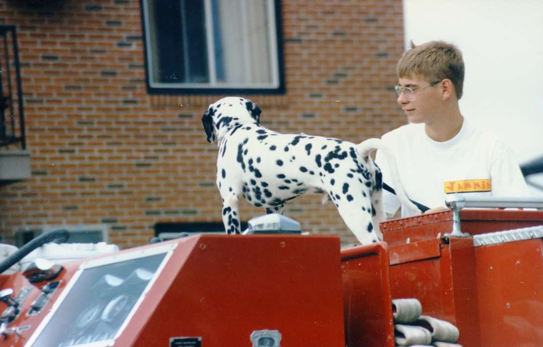 fire engine, dalmatian dog, parade, Johnson County Historical Society, Animals, Fairs and Festivals, Motorized Vehicles, fourth of july, Children, Holidays