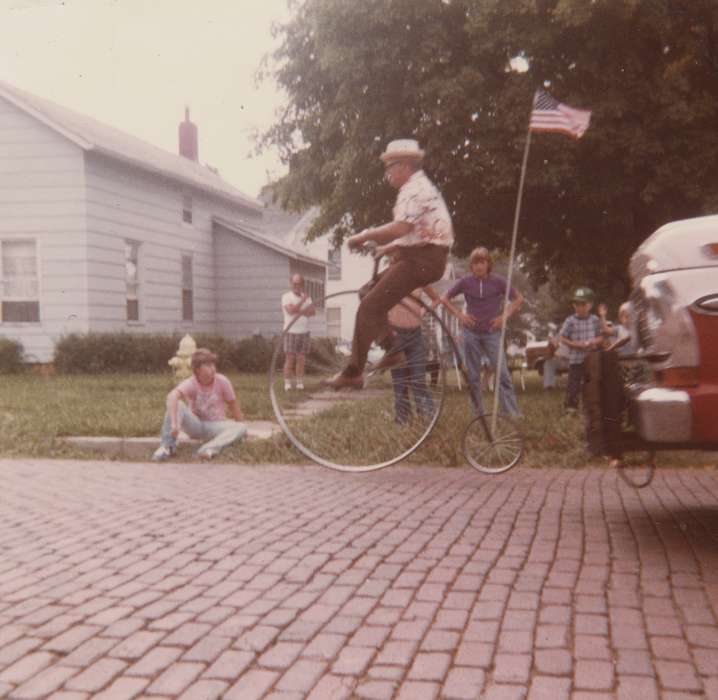 Cities and Towns, brick street, Fairs and Festivals, bicycle, Meyers, Peggy, Iowa History, Iowa, Muscatine, IA, bike, history of Iowa, Entertainment