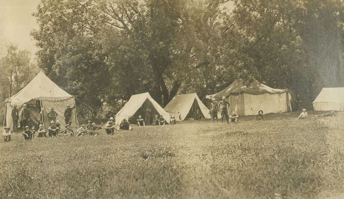 camping, boy scouts, Iowa History, tents, history of Iowa, Iowa, Children, Outdoor Recreation, Webster City, IA, McMurray, Doug