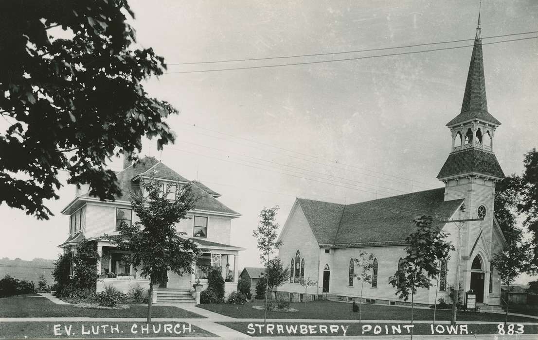 church, Strawberry Point, IA, history of Iowa, Palczewski, Catherine, Religious Structures, Iowa, Iowa History