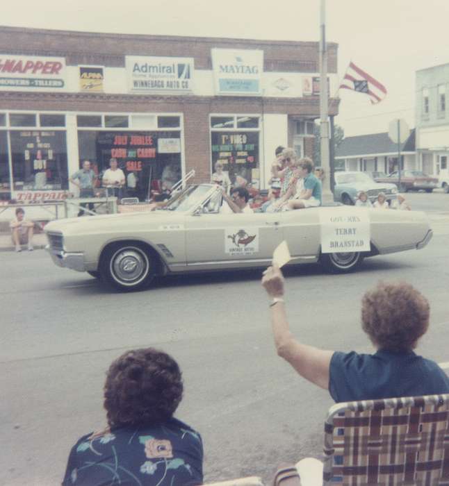 Shell Rock, IA, parade, Iowa, Liekweg, Amy, Civic Engagement, terry branstad, Holidays, Motorized Vehicles, Iowa History, politics, history of Iowa, Fairs and Festivals, 4th of july, Businesses and Factories, Cities and Towns, politician