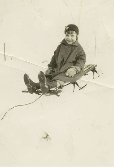 Holland, John, sledding, Winter, sled, Iowa History, Mason City, IA, history of Iowa, snow, Iowa, Outdoor Recreation