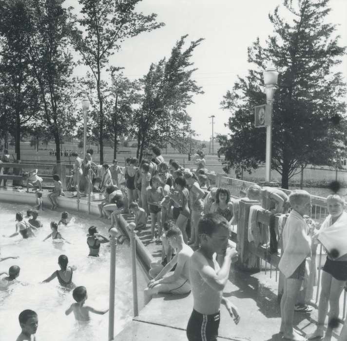 swimming pool, children, Waverly Public Library, swimming, Iowa History, swim suit, Iowa, history of Iowa, pool, Outdoor Recreation