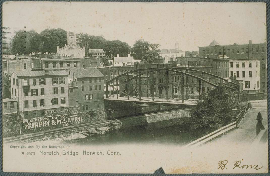 Norwich, CT, Iowa History, Iowa, Archives & Special Collections, University of Connecticut Library, bridge, building, history of Iowa, river