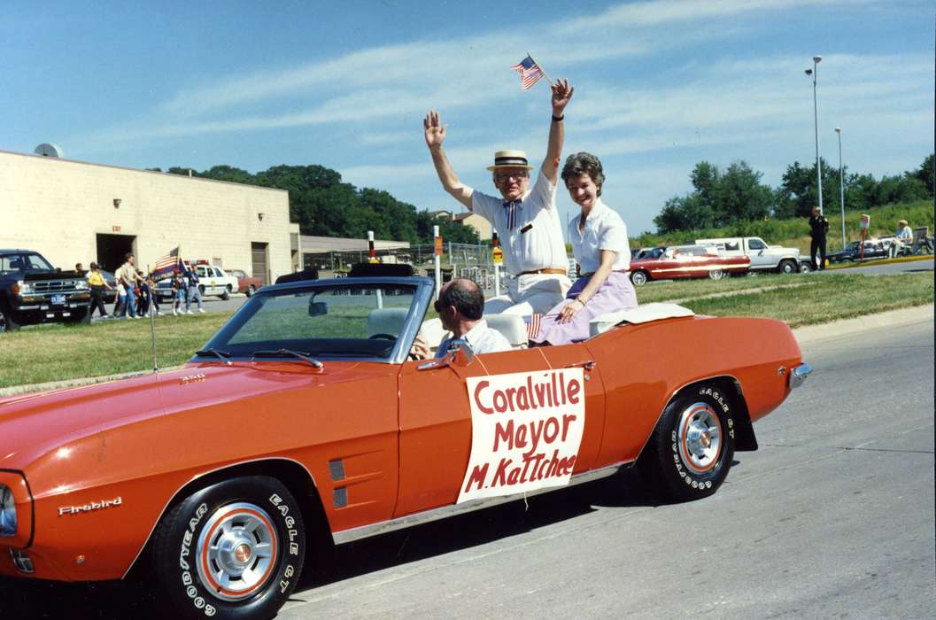 firebird, boater hat, american flags, parade, mayor, Johnson County Historical Society, Fairs and Festivals, Motorized Vehicles, fourth of july, Holidays
