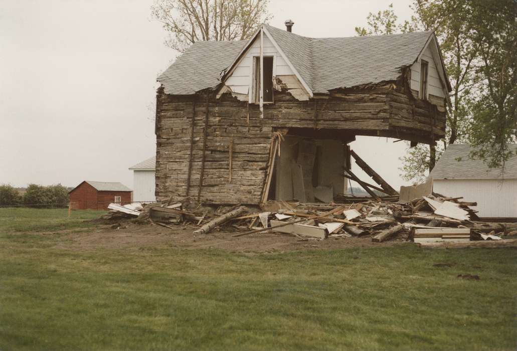 Homes, Wrecks, demolition, Waverly Public Library, farmhouse, Iowa History, Iowa, history of Iowa, Tripoli, IA