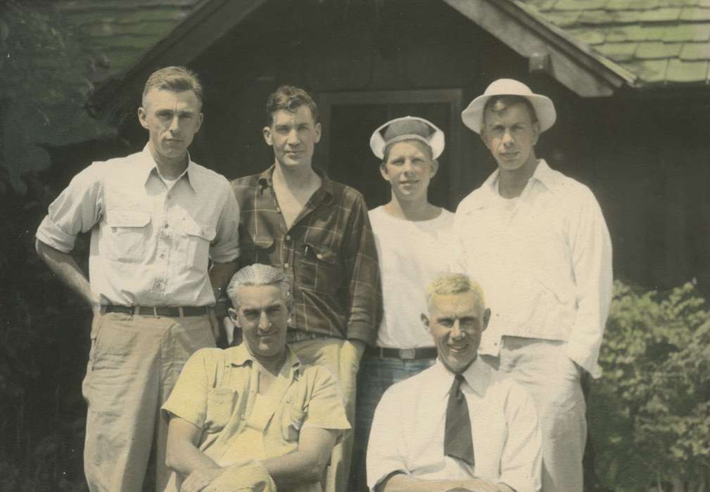 boy scouts, McMurray, Doug, Iowa History, Portraits - Group, camp, Iowa, colorized, Webster County, IA, history of Iowa