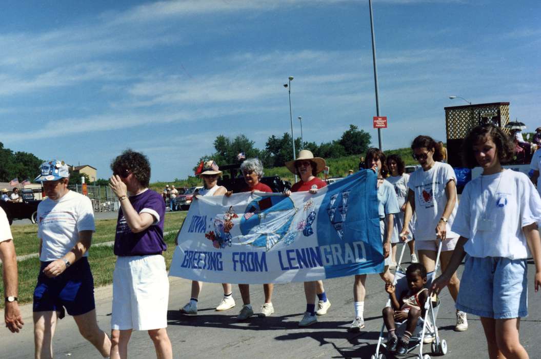 stroller, hats, parade, Johnson County Historical Society, banner, buttons, Fairs and Festivals, Civic Engagement, fourth of july, Holidays
