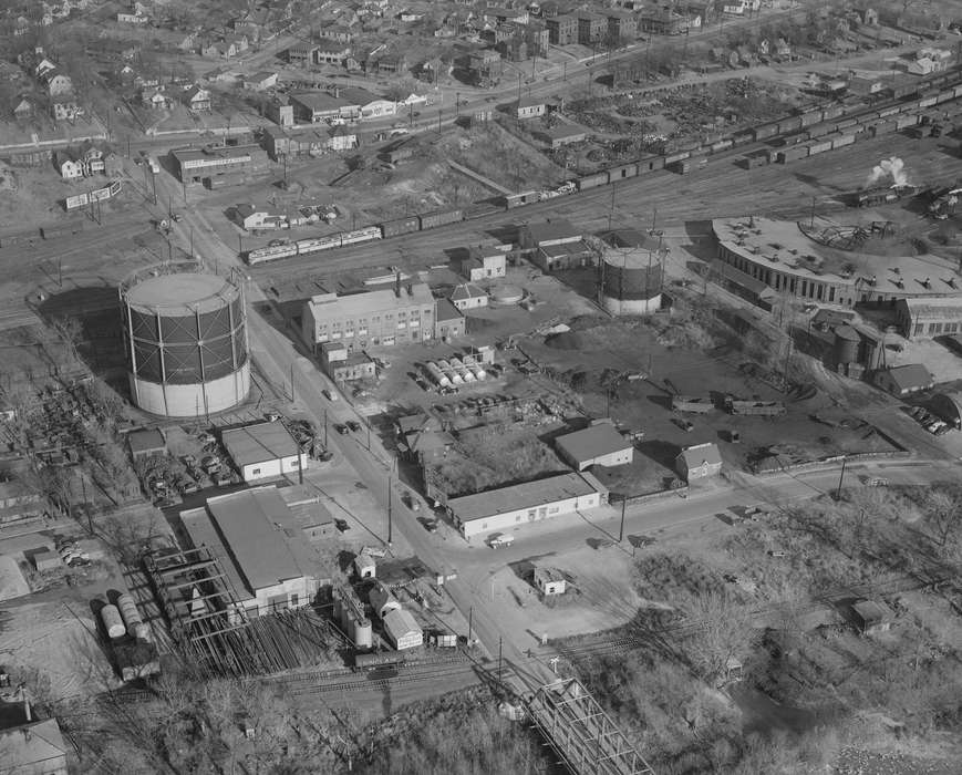 Train Stations, Lemberger, LeAnn, building, Ottumwa, IA, Cities and Towns, Iowa, Iowa History, Aerial Shots, history of Iowa, train