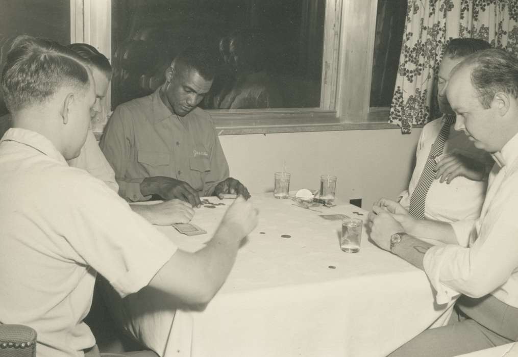 Leisure, Food and Meals, poker, restaurant, Iowa, Iowa History, Waterloo, IA, history of Iowa, People of Color, Henderson, Jesse, games, cards, african american