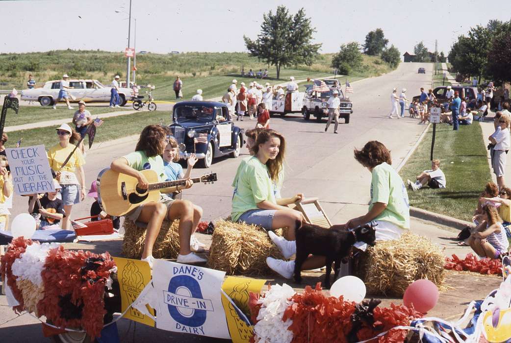 fourth of july, goat, Johnson County Historical Society, Animals, Fairs and Festivals, acoustic guitar, ice cream, Businesses and Factories, Holidays, Children, parade float, washboard