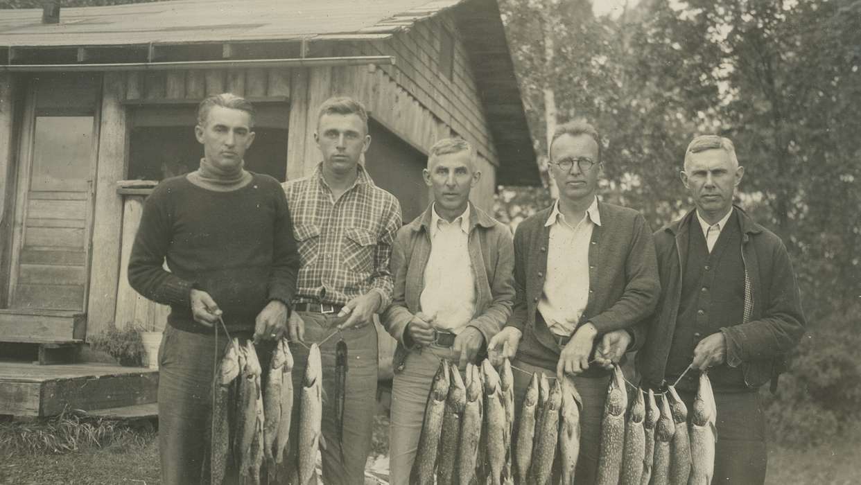 Iowa, Portraits - Group, McMurray, Doug, fishing, Iowa History, history of Iowa, Inguadona, MN, Travel, fish